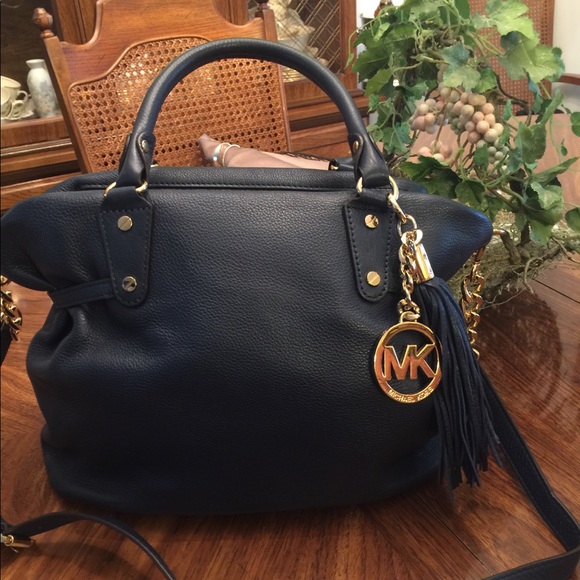 Michael Kors Handbags - Michael Kors Blue Leather Handbag